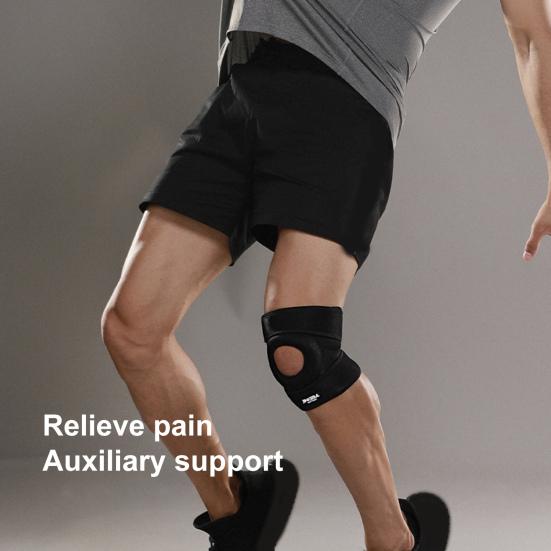 Open Patella Knee Brace Non-slip Adjustable Breathable Men Women Hiking Basketball Cycling Running Arthritis Pain Support Knee Guard Pads Sleeve Wrap