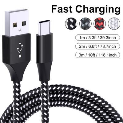 1PC USB A To USB C Cable Fast Charging Type C Charging Cable Suitable for iPhone 16 15 Pro Pro Max Plus Suitable for Samsung S24