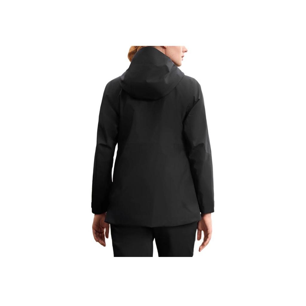 FILA Warm Versatile Hooded Jacket Two-Piece Set Women tops Deep-Black A11W517706FBK
