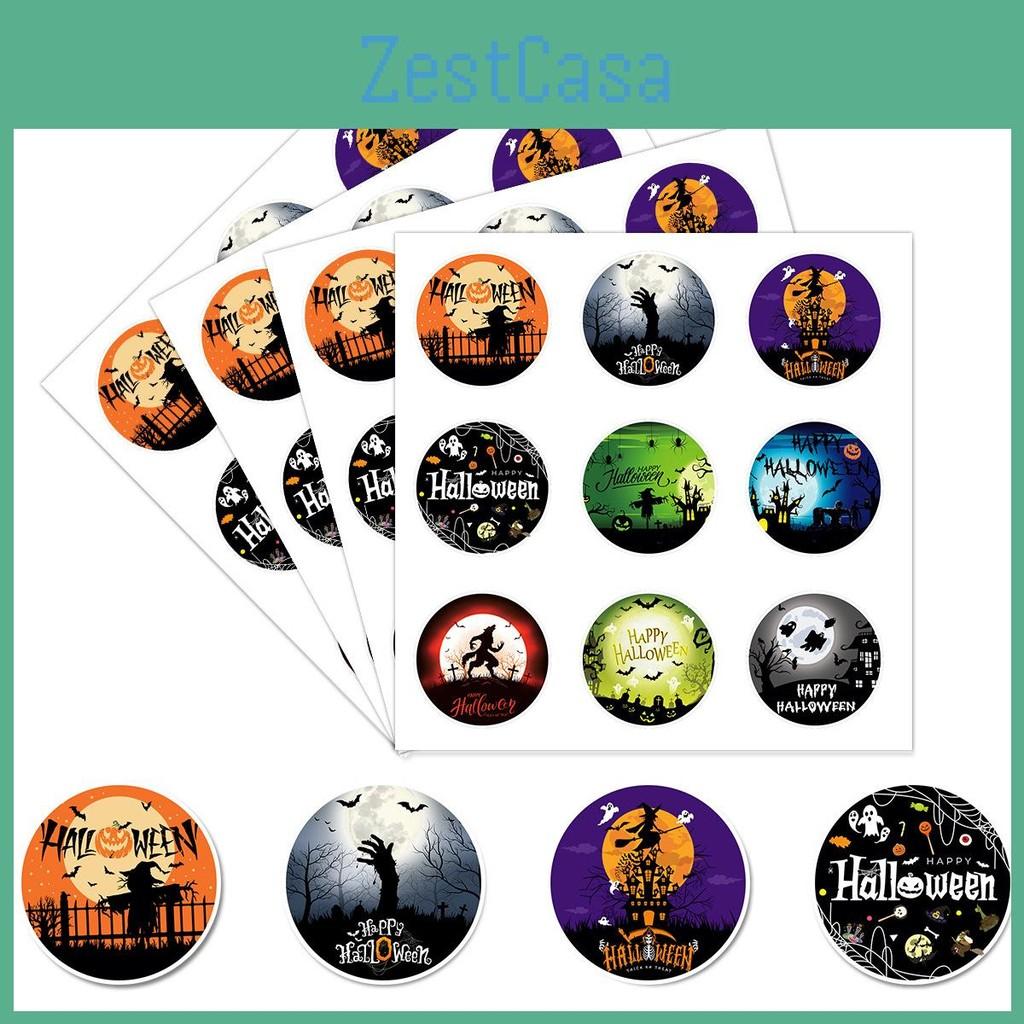 Ghost Halloween Theme Blood Handed Bat Pattern Envelope Label Set Stickers