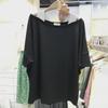 2023 Korean Style Off-Shoulder Cotton Loose T-Shirt for Women
