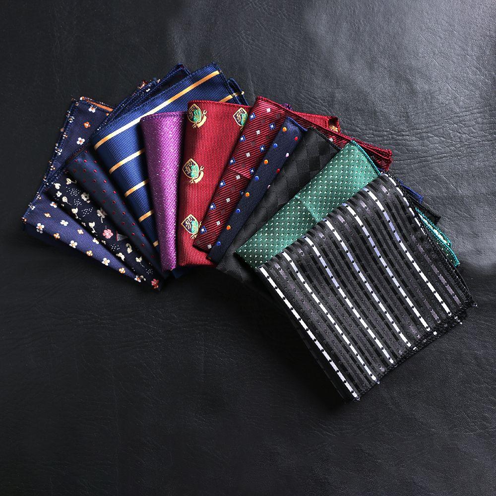 Floral Pocket square Satin Men handkerchief Chest Towel embroidery Hankies