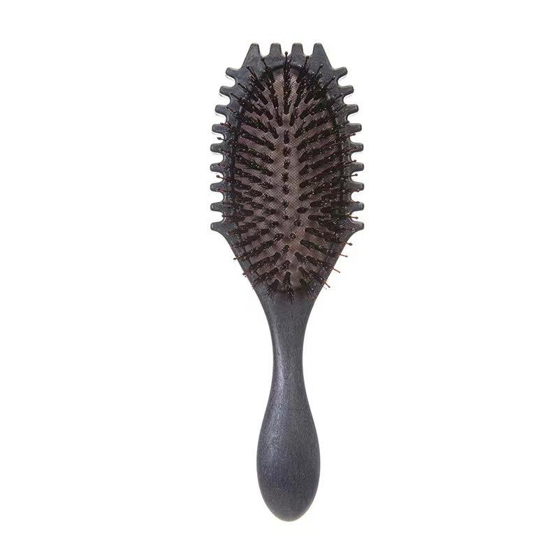 Air Cushion Curly Hair Brush with Massage Bristles Detangling Boar Bristle Styling Comb for Voluminous Bounce