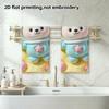 Kawaii Space Bear Astronaut Print Soft Absorbent Towel, Quick Dry Bath Hand Towel