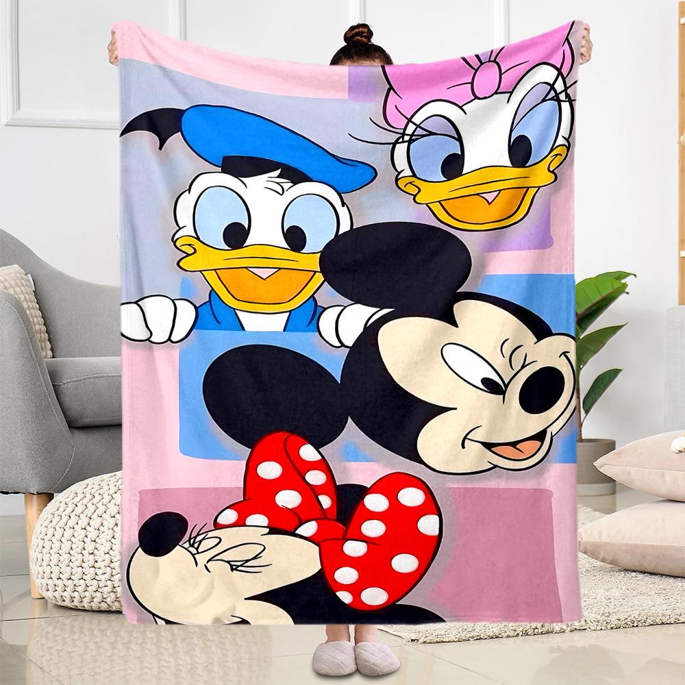 Classic Disney Characters Flannel Blanket-Soft and Suitable for Sofas,Beds,Offices,Travel,All Seasons,Great Gift for Holidays and Birthdays.