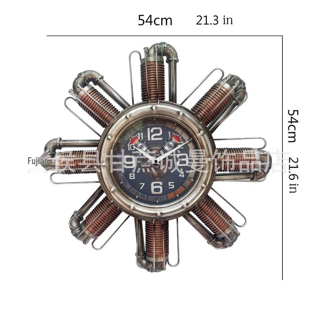 Three-Dimensional Iron Feather Wall Art with Clock for Sofa and Bedroom Decor
