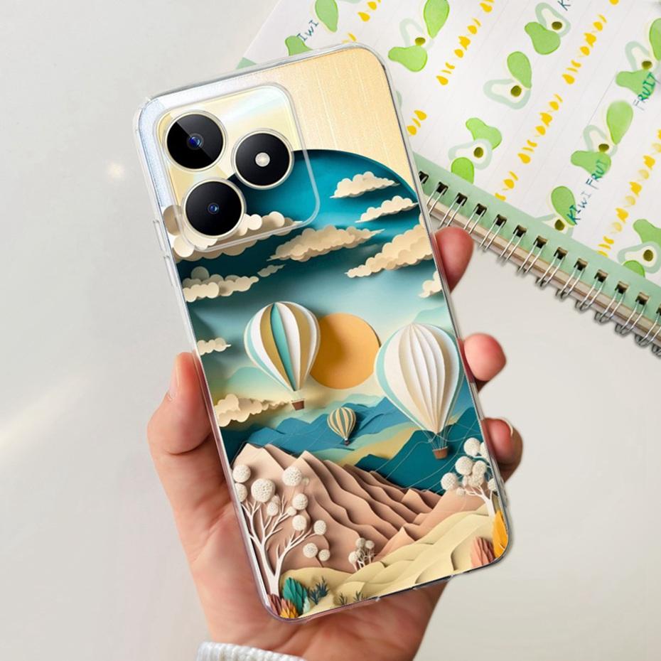 Jolie Coque Imprimée Pour Realme Note 50 RMX3834 Coque Arrière Souple en Silicone TPU Pour Étuis de Téléphone Realme Note50