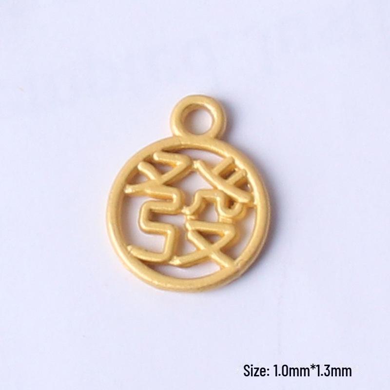 Sand Gold Electroplated Alloy Bracelet Pendant with Nafu Braid