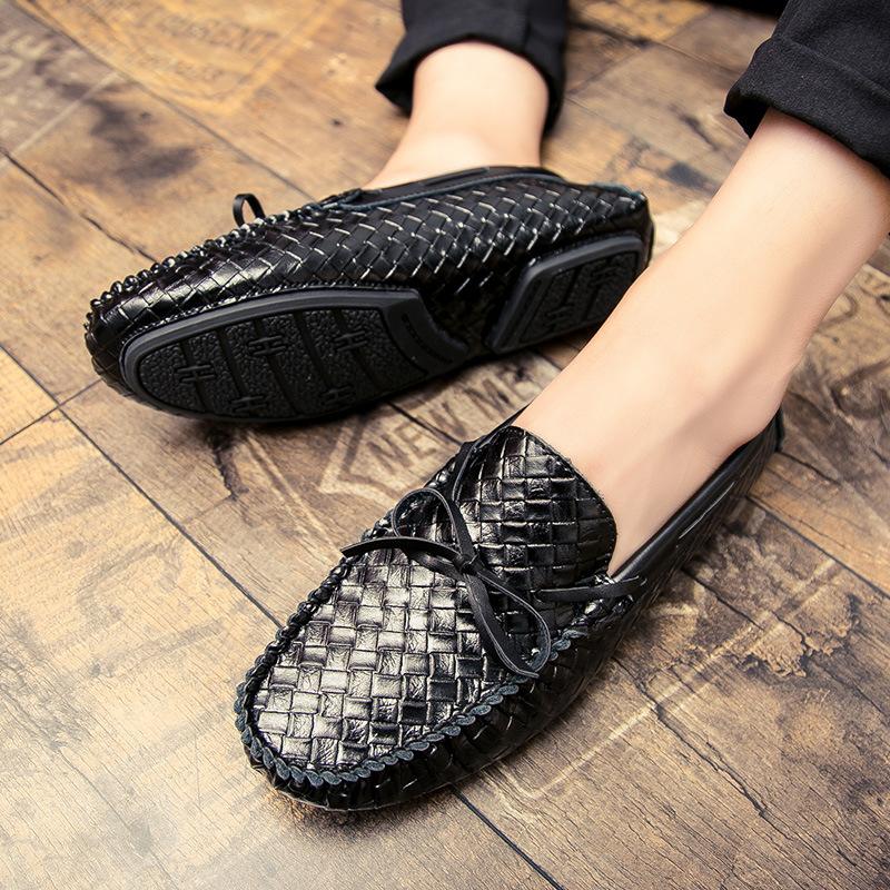 Stone Grain Embossed High Grade Men Shoes. Comfortable Business Men Casual Shoes. Men's Flats 786