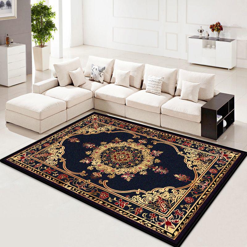 

Роскошное украшение дома Персидский дизайн бордюра Ковер для гостиной Мягкий Нескользящий Декор для спальни Прикроватный коврик Легкая чистка Коврик под диван/столик 60x90cm