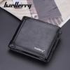 New Wallet Men Short Style European American Retro Business Horizontal Multi Slot Buckle Ticket Holder