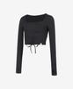 Grande Line Elflex Rib Lace-Up Long Sleeve_4 Colors