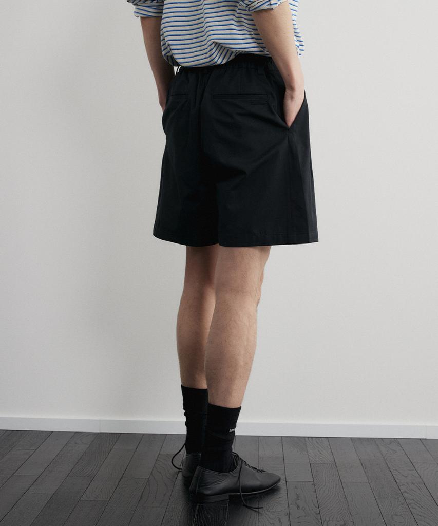 Le Mad One-Pleat Elastic Half Pants - Deep Navy