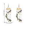 Colored Bell Wind Chime, Door/Wall Hanging Decorative Showpiece/ Home Furnishing/Diwali Gift/Corporate Gift (Pack of 2, Peacock)