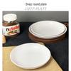 12-inch White Round Melamine Dinner Plate