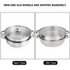 Steamer Pot Stainless Steel Stack 2-Layer Steamer Pot Set with Visible Glass Lid Cookware Kitcken Tool for Cooking Vegetables, Seafood, Soups, Stews a