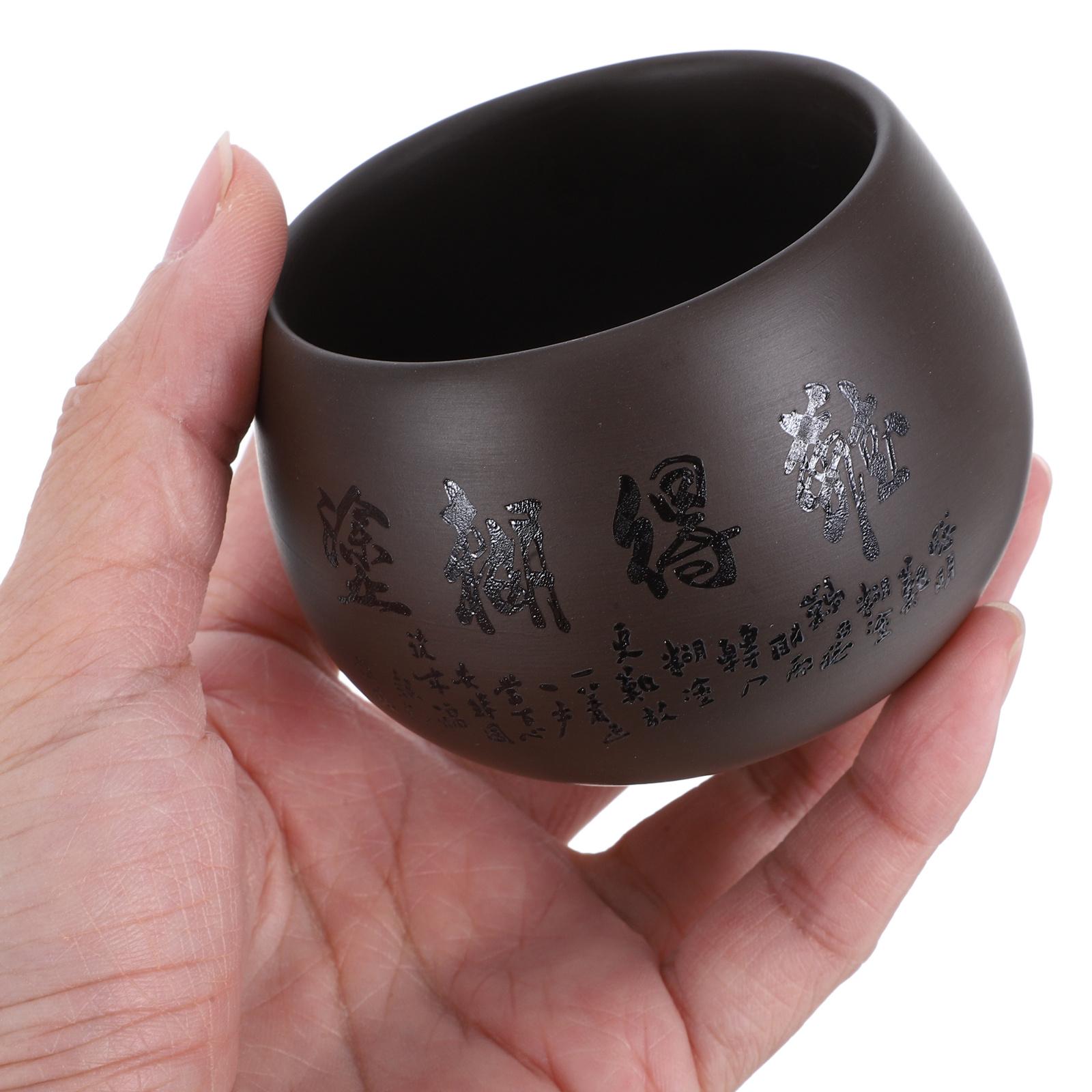 Chinese Purple Clay Tea Cup Large Capacity Ceramic Gongfu Teacup for Traditional Chinese Tea Ceremony Office Use Heat Retention other
