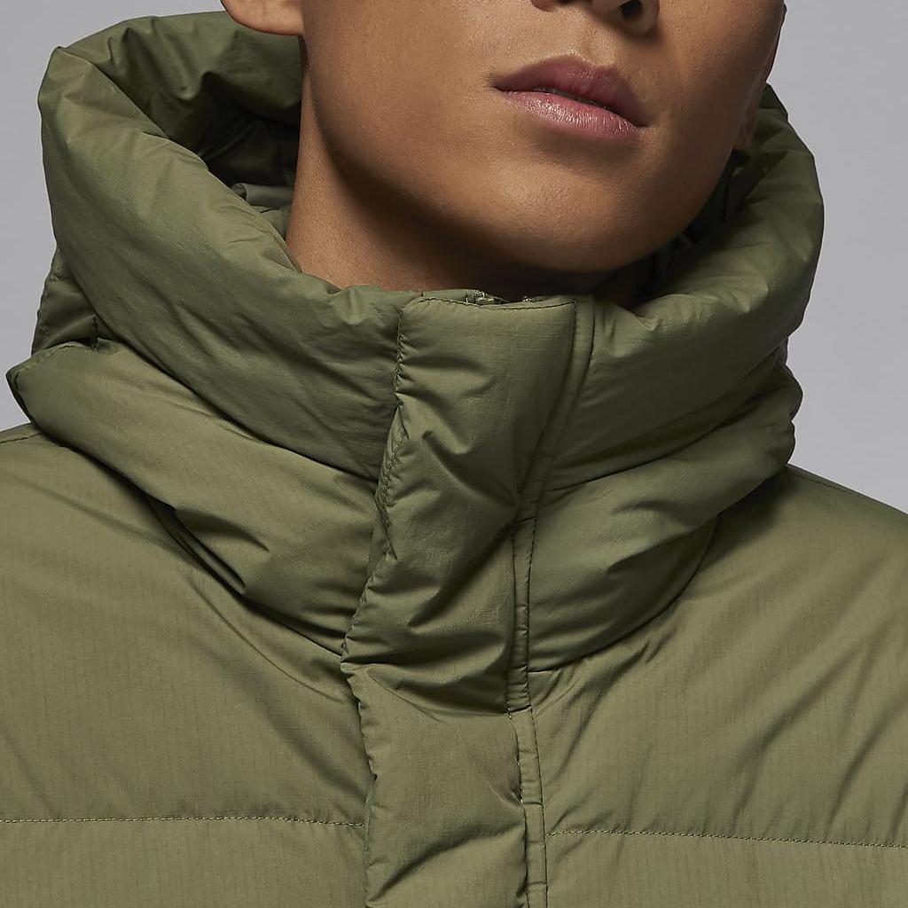 Jordan Flight Warm Loose Fit Hooded Down Jacket Men Outerwear Olive-Green FV7270-222