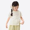 Xiao Yin Man Girls' Colorful Print Breathable Knit Short Sleeve T-Shirt