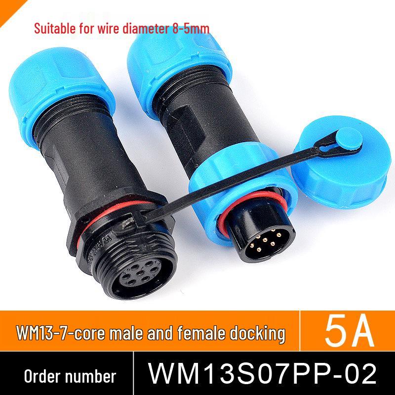 SP13 Waterproof Aviation Plug Socket Connector (2 to 9-pin Options)