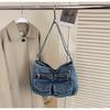 2026 Versatile Large-Capacity Personalized Denim Tote & Crossbody Bag