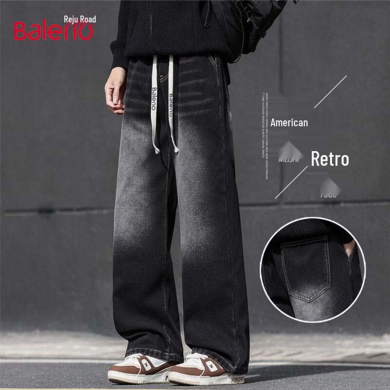 

Baleno Men s Retro Casual Straight-Leg Jeans 3XL