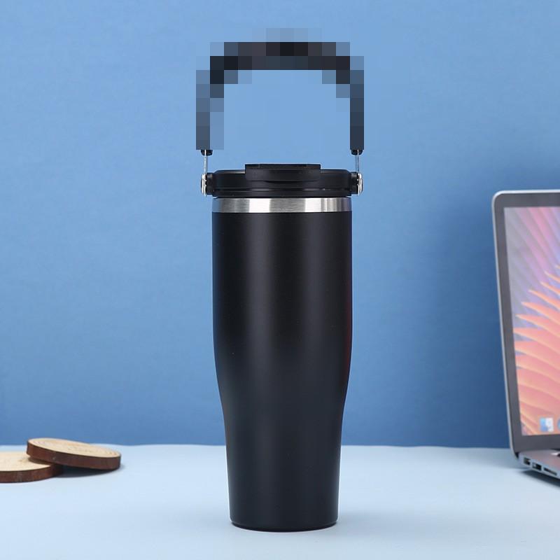 30oz Vacuum Insulated Stainless Steel Travel Mug With Handle Car Outdoor Office Use