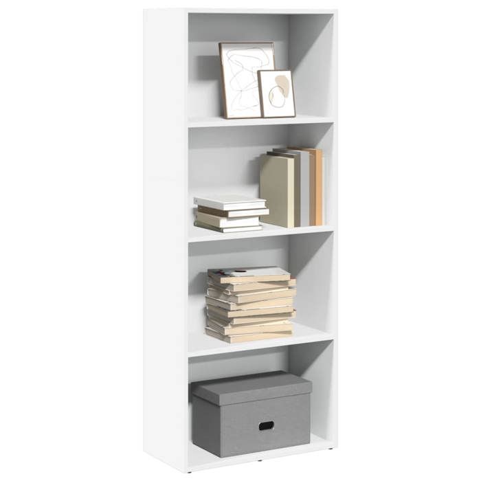 VidaXL Bookcase White 60x30x152 Cm Engineered Wood, Shelf, Bookshelf, Book Stand, Storage Cabinet, 857908