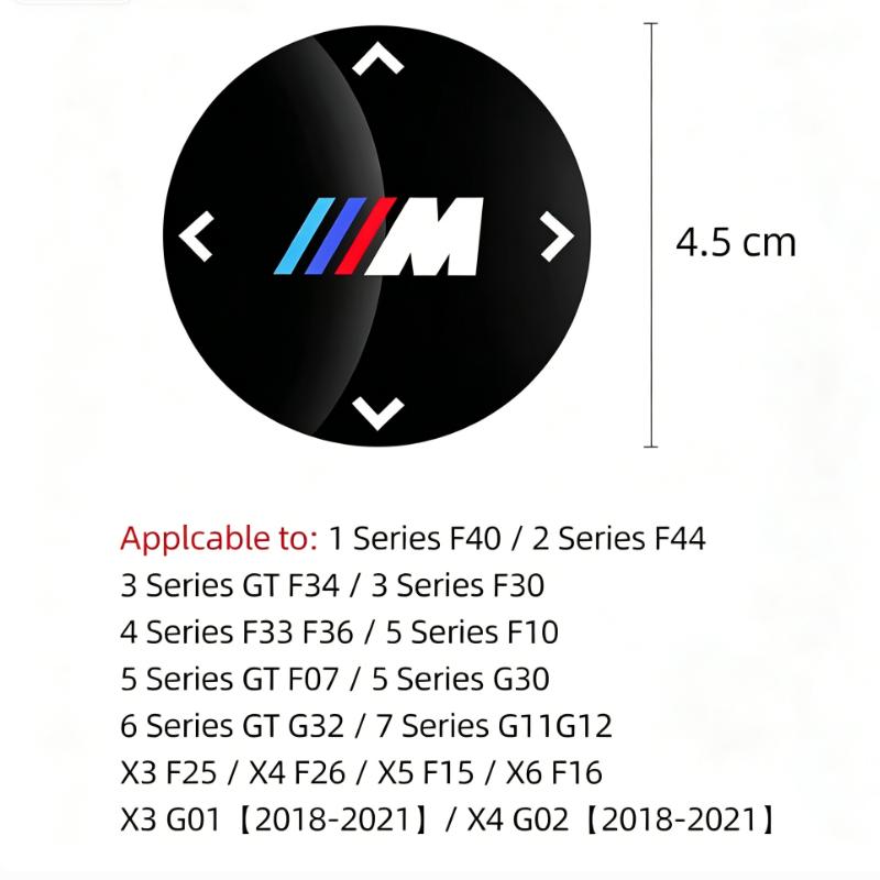 Car Multimedia Knob Button Cover Sticker For BMW MINI 5 Series G30 G32 6GT G20 F10 F30 G01 G02 G05 G06 G07 G11 F15 3GT X3 X4 X5 cysh69