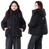 Padded clothes women's short winter hooded padded clothes thickened warm padded jacket
