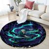 Runder Teppich mit Zoro-Muster, Teppich für Wohnzimmer, Schlafzimmer, Spielzimmer, Rutschfeste Bodenmatte, Feiertagsgeschenke und Geburtstagsgeschenke.