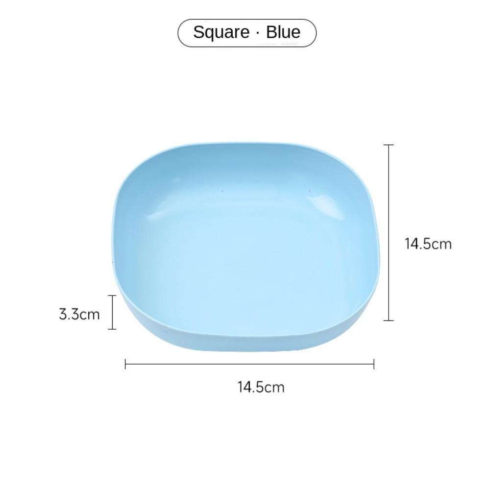 Piatto per la spazzatura quadrato da tavolo da pranzo in plastica da 14,5 cm, nuovo piatto per torte, per uso domestico