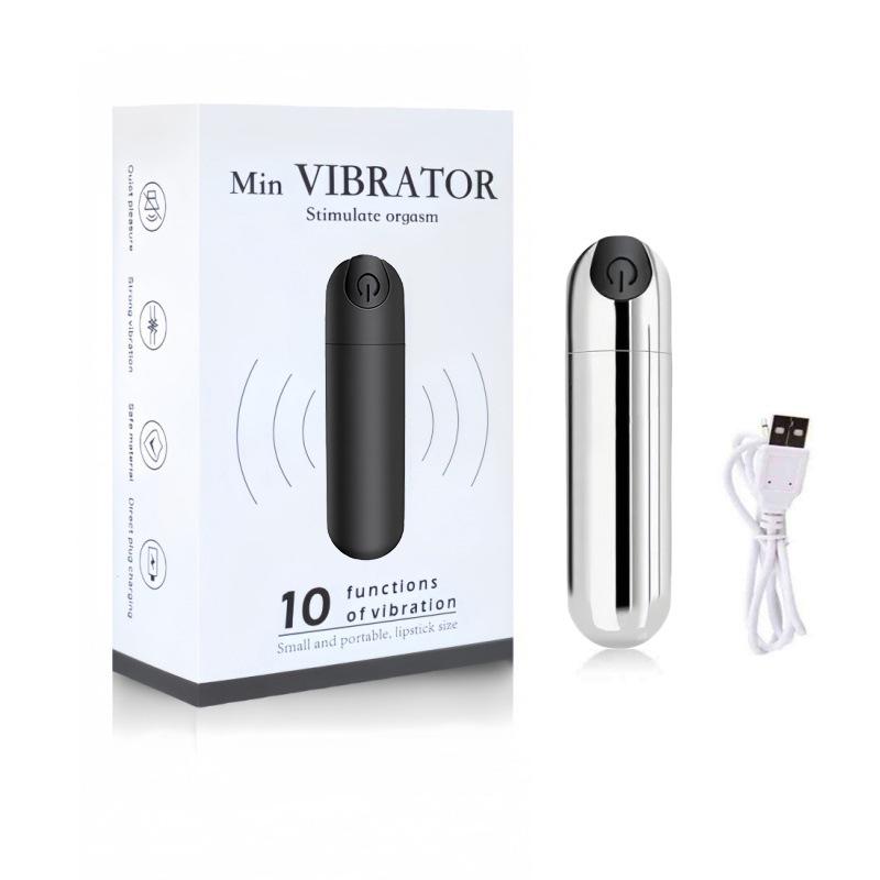 Rechargeable 10-Mode Bullet Vibrator for Women - Strong Vibration Mini Massager Adult Toy