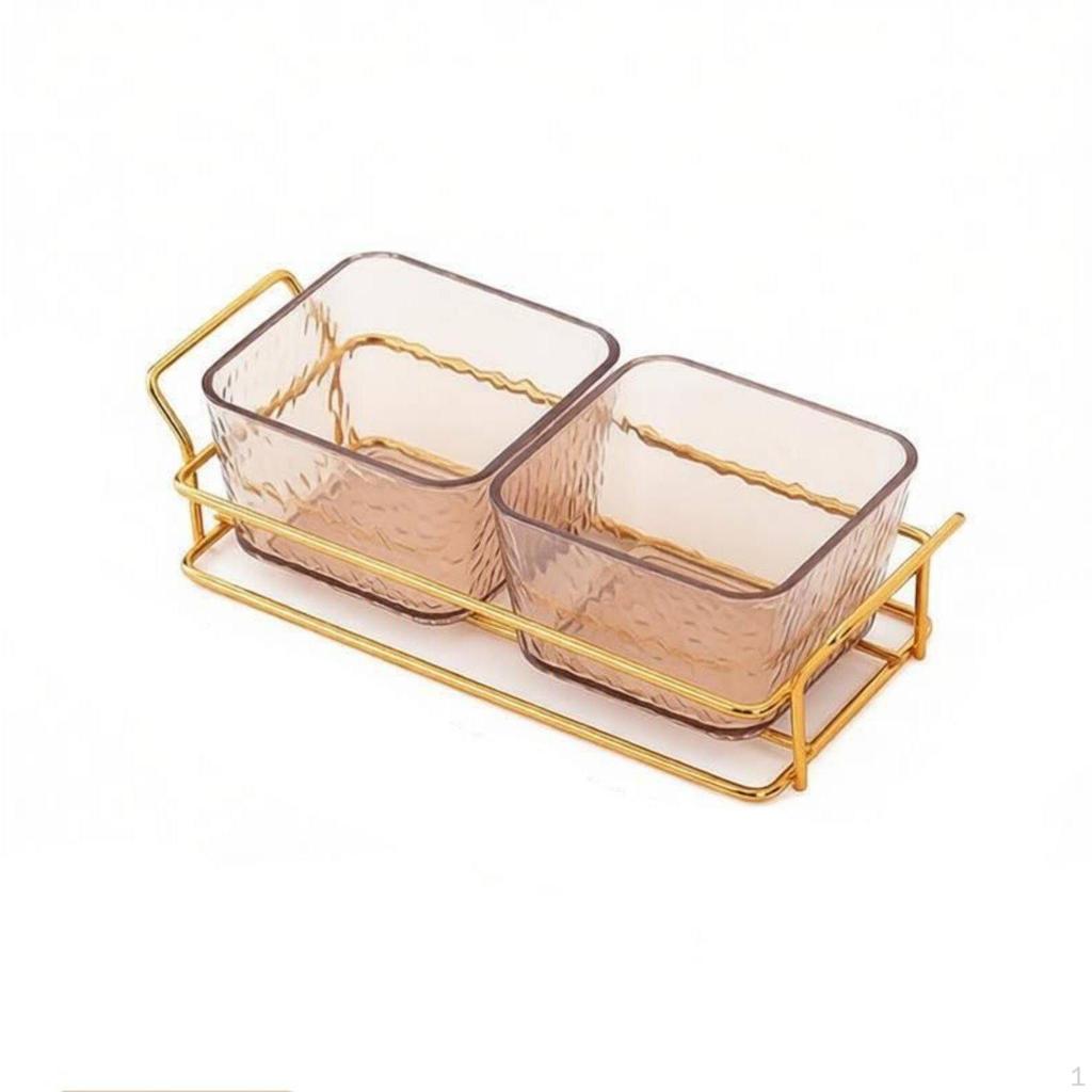 6 Compartment Snack Tray Luxury Design Divided Serving Dish Set Food Grade Material Bowls with