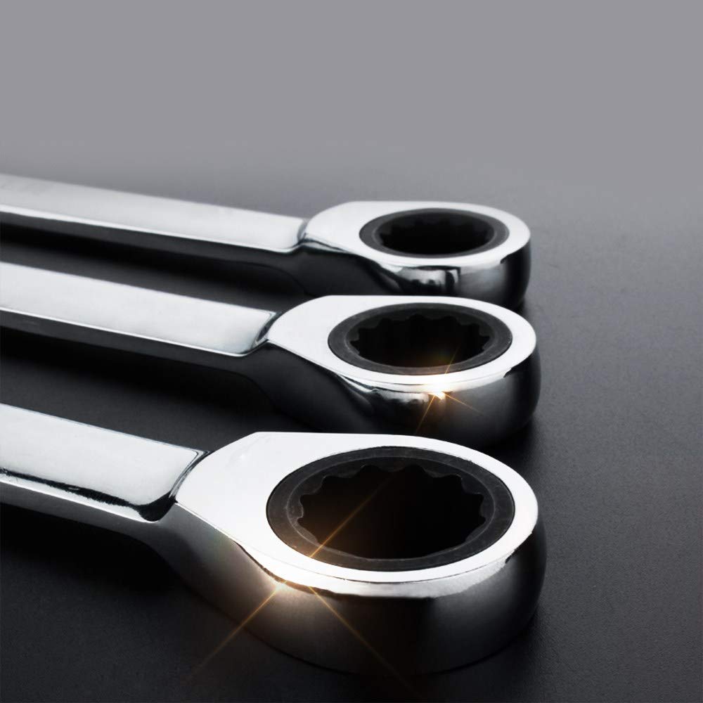 Ratchet Combination Maintenance Perfect for and Furniture with a Mirror Finish Wrench, Wrench, Spanner, Tool, 24mm, Cars, Motorcycles, Assembly,