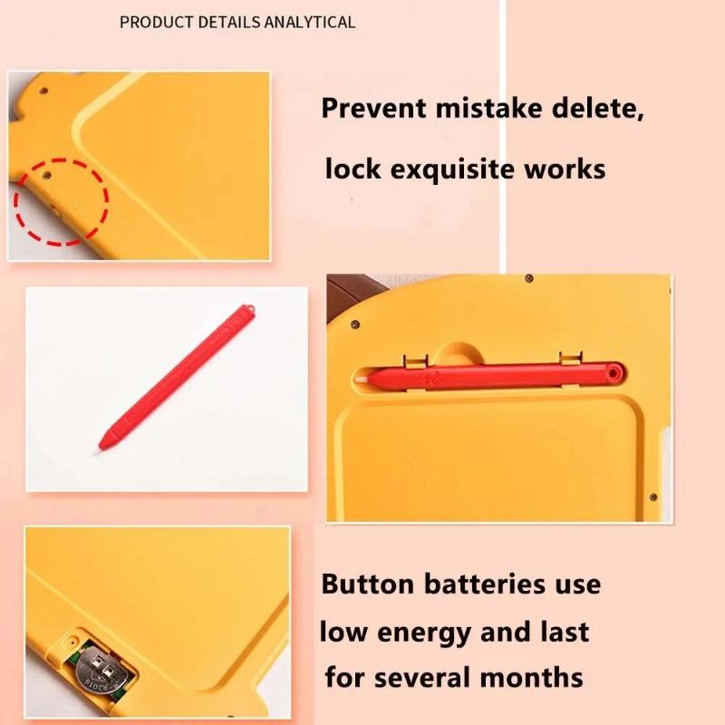 9 Inch Dinosaur Writing Pad, LCD Screen Drawing Tablet for Learning, Educational Toys for 3+ Years Old Girls Boys Birthday Gift