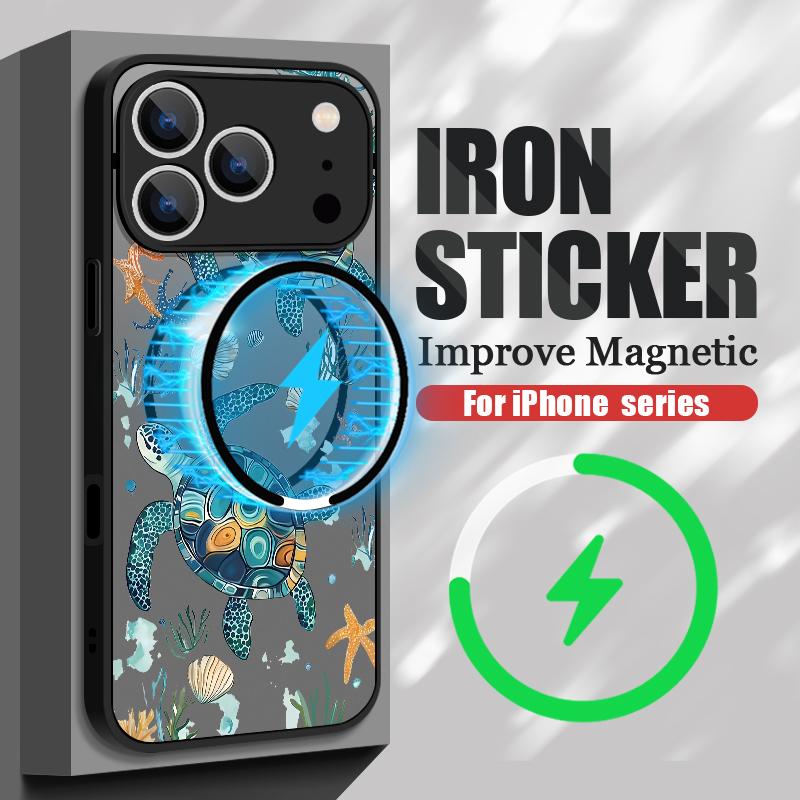 Jellyfish Dolphin Pattern Case For iPhone 17 Pro Max Case iPhone 16 Pro Max 15 14 13 16E 17E Magnetic For Magsafe Hybrid Matte Cover
