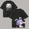 New Summer Unisex Loose Casual Vintage Washed Harajuku Style T-Shirt With Nazuna Manga Print, Anime Call of the Night T-shirt