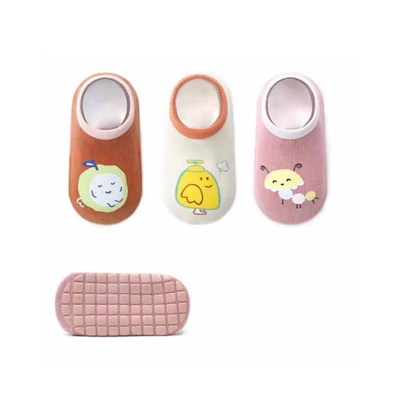 

3 пары/лот носки для новорожденных девочек и мальчиков, нескользящие хлопковые детские носки с рисунком для мальчиков и девочек, носки-тапочки для малышей 0-5 лет S