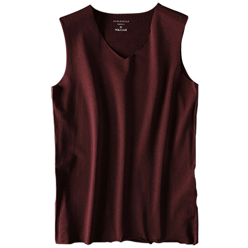 Export Tail Single Male Seamless Thermal Vest Self-Heating Dralon Export Original Single Cut Label Winter Fleece-lined Waistcoat Intimates
