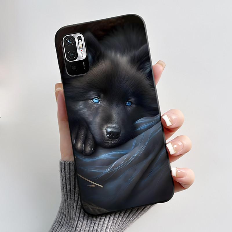 For Xiaomi Redmi Note 10 JE 10T JE Casing Cute Love Rabbit Funny Black Soft Silicone Phone Case For Redmi Note10 JE Bumper Cover
