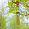 3D Butterfly Wind Chimes Iron Stained Glass Butterfly Wind Chimes with Tube Gift for Mom for Home Garden Window Yard Patio Decor