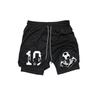 Men's Printed 2-in-1 Running Shorts, Quick-Dry & Breathable for Gym Workouts, Outdoor Casual Activewear RL10071