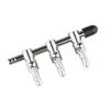 3 Way Stainless Steel Air Flow Lever Splitter for Aquarium Oxygen Tube Distribution Pond Aerator Control Manifold Inline 4Mm