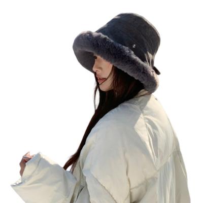 Fashion Warm Winter Hat Ear Protection Thicken Fluffy Fur Bucket Hat Soft Snowy Day Berets Chrismas Gifts