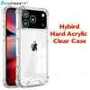 Hybrid Hard Acrylic Clear Case for iPhone 17 17 Air 17 Pro Max 16 15 14 13 12 11 ProMax Airbag Shockproof Transparent Back Cover