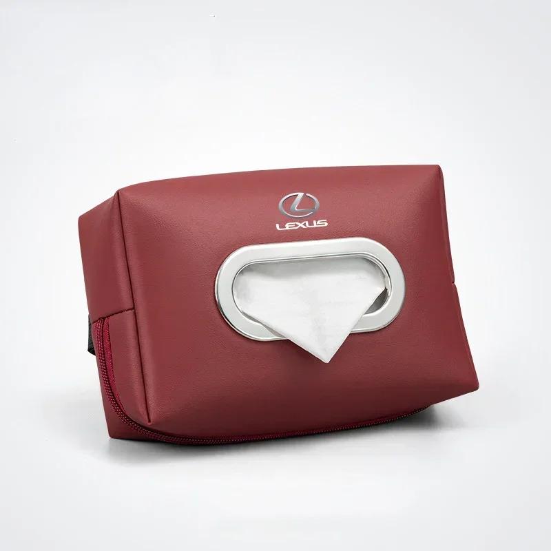 5 Colors Leather Car SeatBack Armrest Box Tissue Storage Bag Interior Practical Decoration Styling Accessories