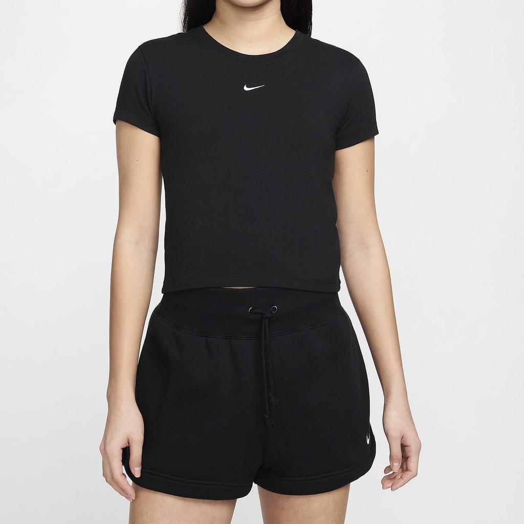 Nike Sportswear Essential Women's Slim-Fit Crop T-Shirt Black FB2874-010