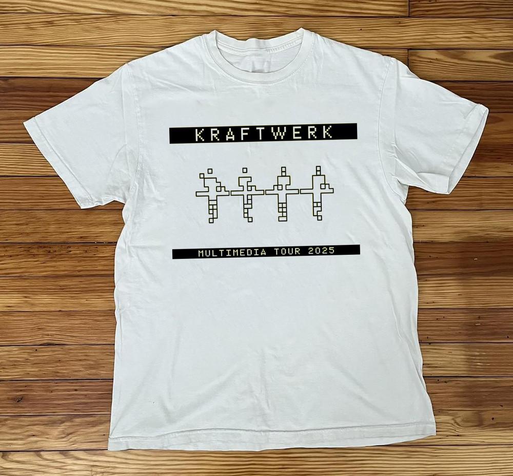 KRAFTWERK  MULTIMEDIA TOUR 2025 - 50 YEARS OF AUTOBAHN White  OM476 Unisex T-Shirt XL