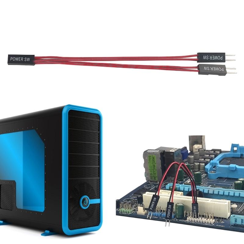 PC Power Button Desktop PC Computer Case Power Switches Push Computer Host Button Supply Supplies with Extension Cable